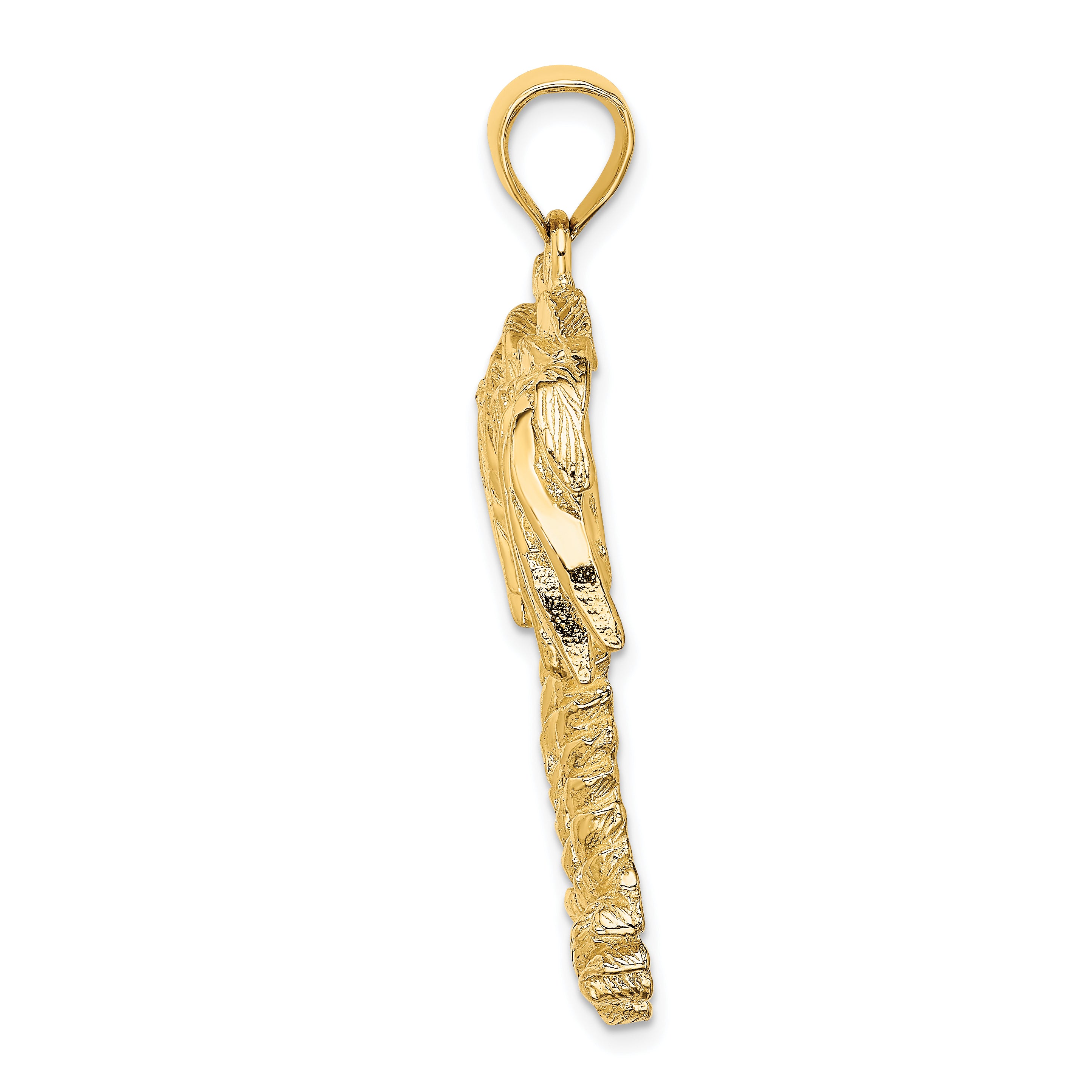 14K 2-D Double Palm Trees Charm Secondary image