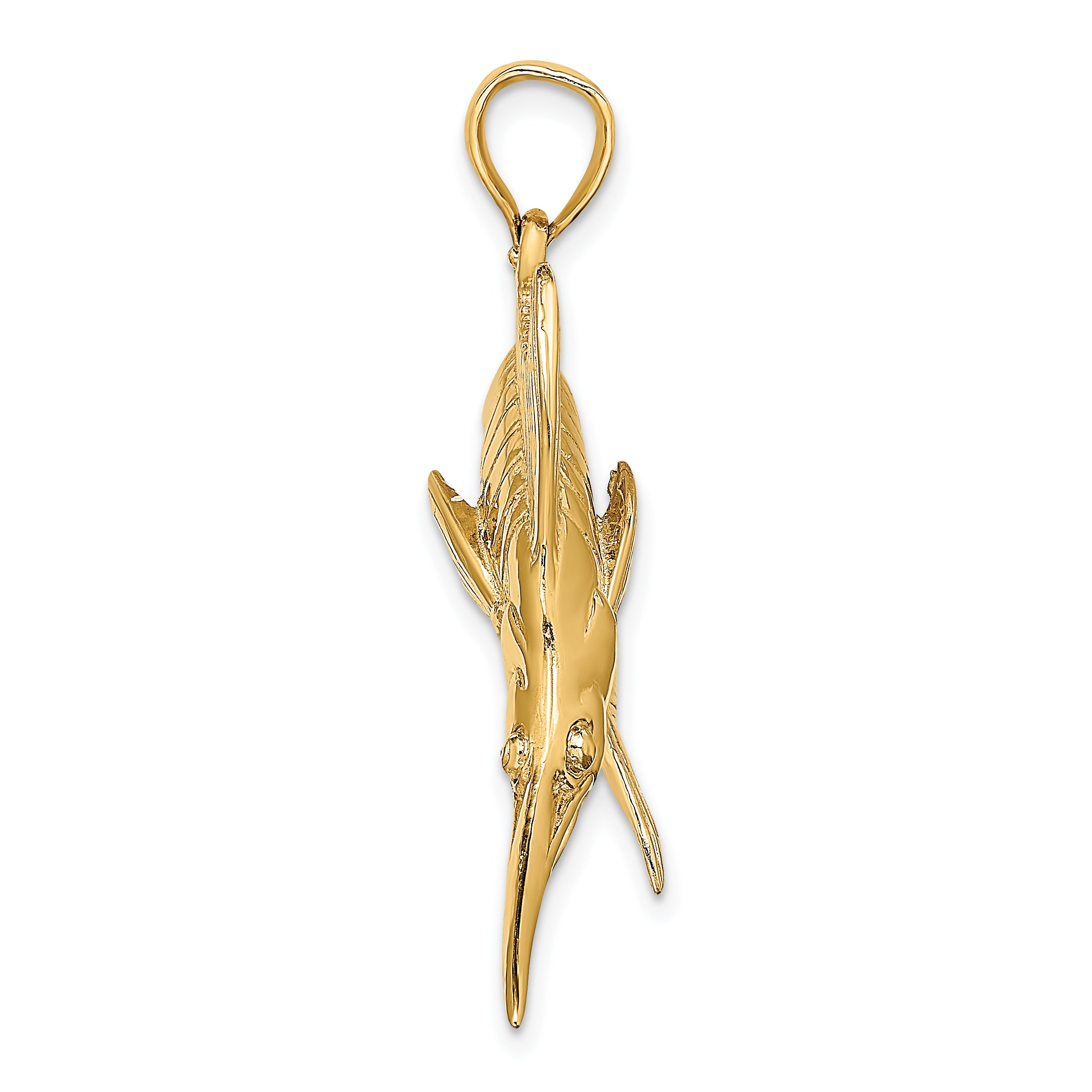 14K 3-D Polished /Satin Blue Marlin Charm Secondary image