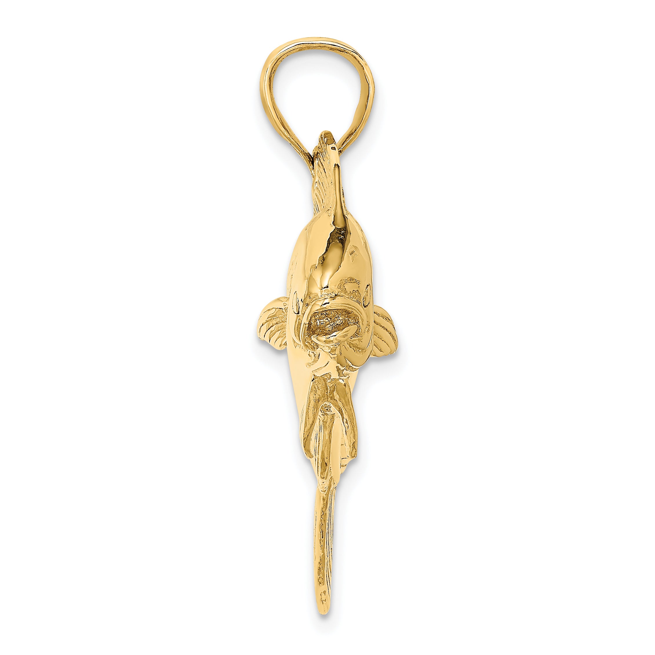 14K 3-D Female Dorado (Mahi-Mahi) Charm