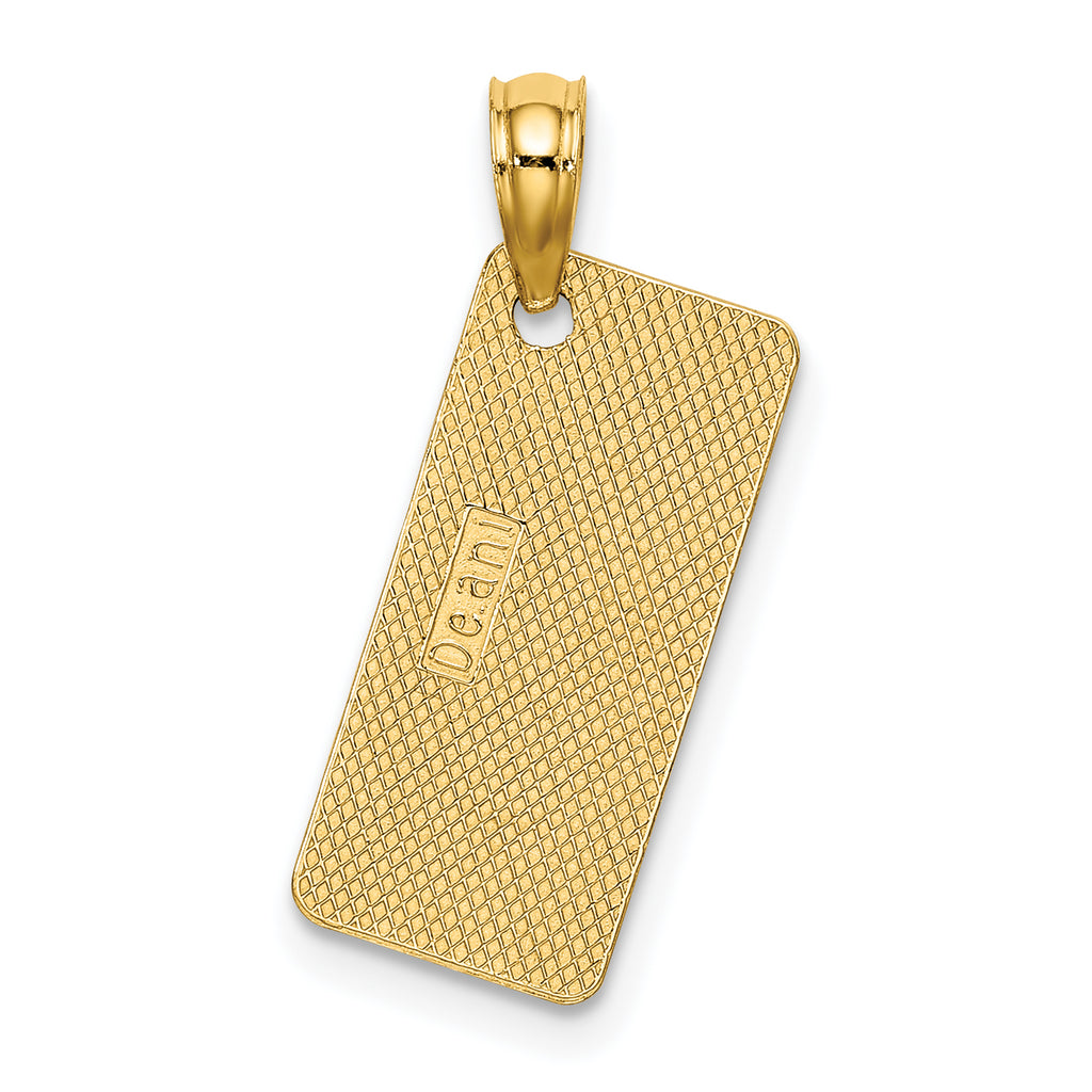 14K Texture Small OCEAN CITY, NEW JERSEY License Plate Charm