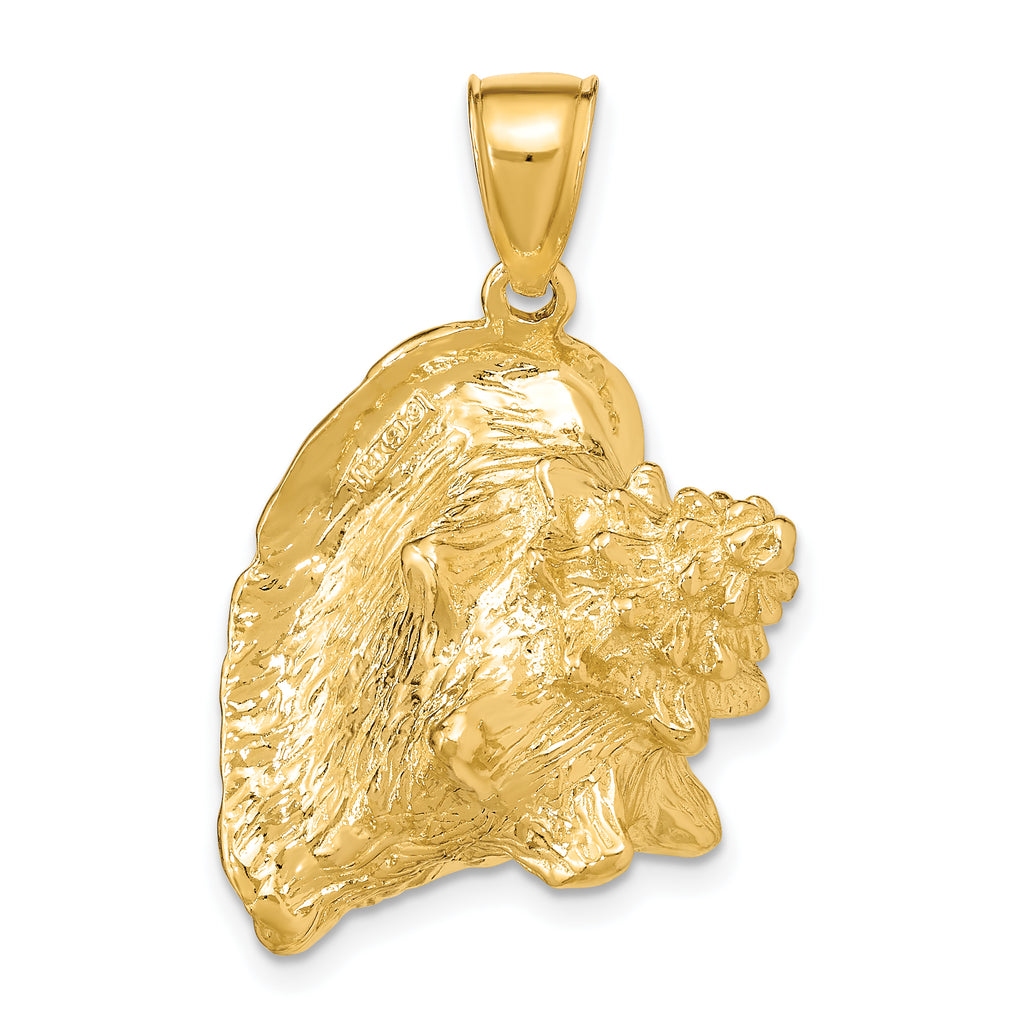 14K 3-D Conch Shell Charm