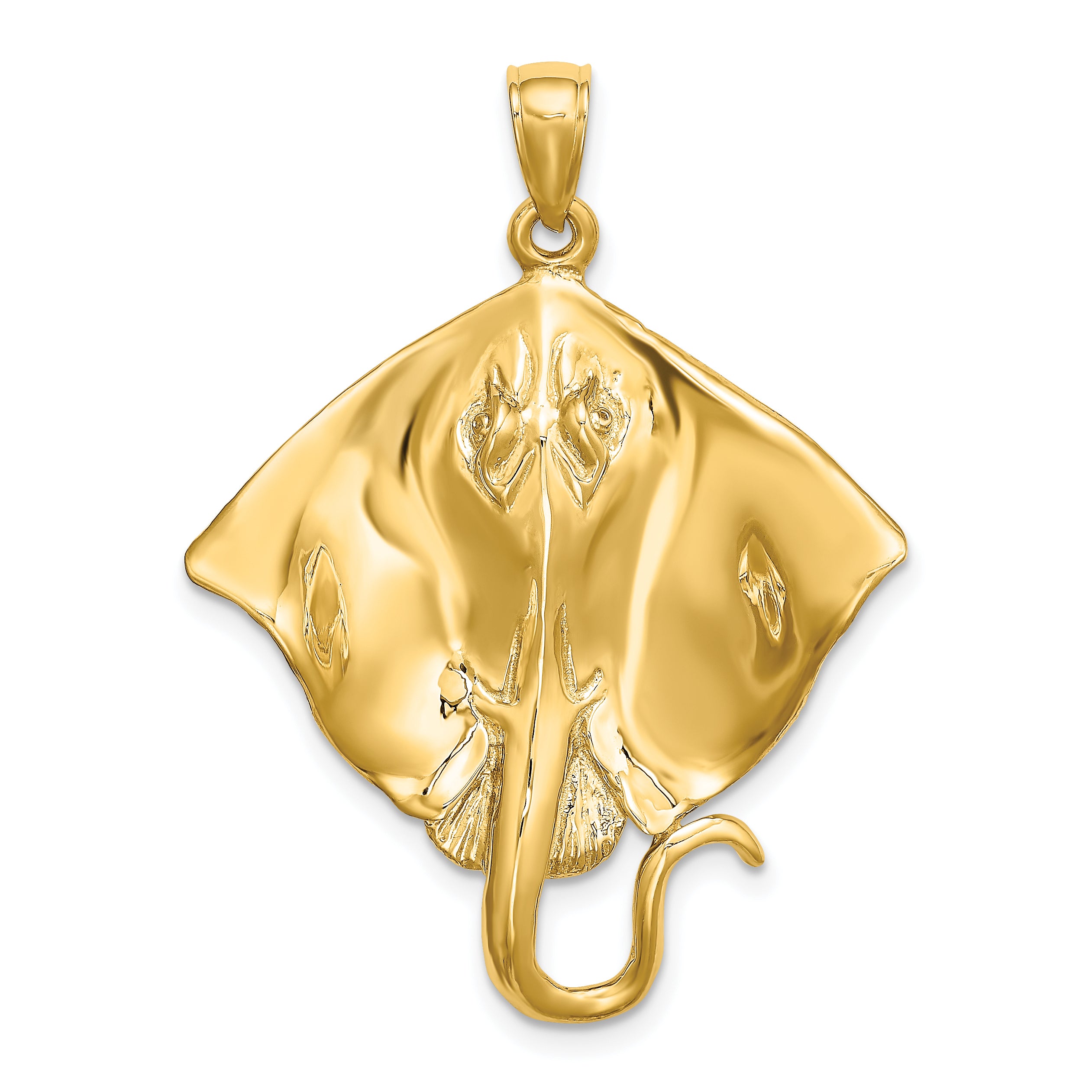 14k Polished Stingray Charm Main image