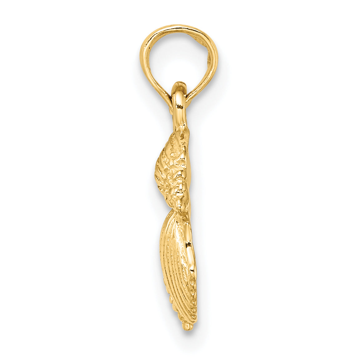 14K Four Shell Cluster Charm Secondary image