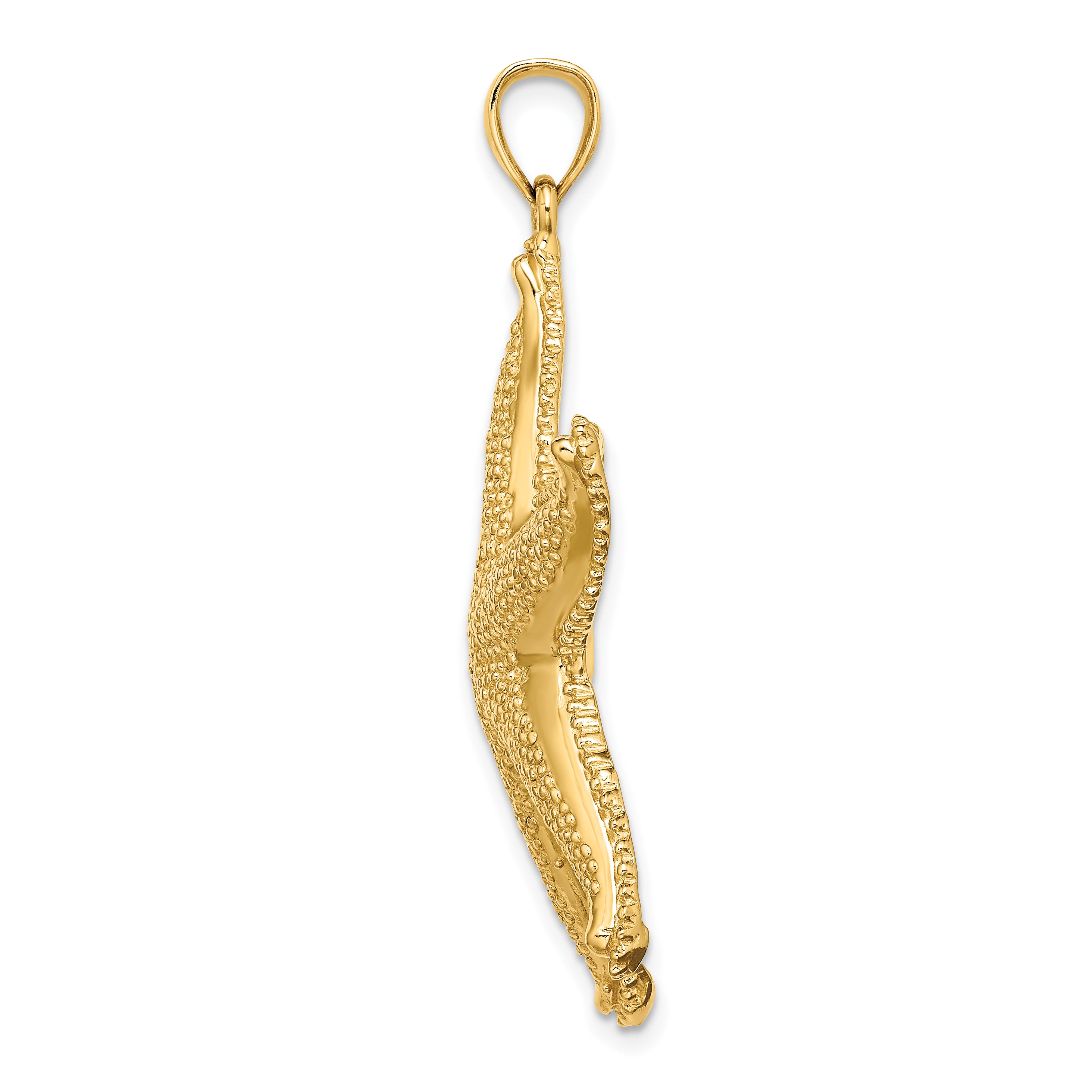 14K Textured Starfish Charm Secondary image