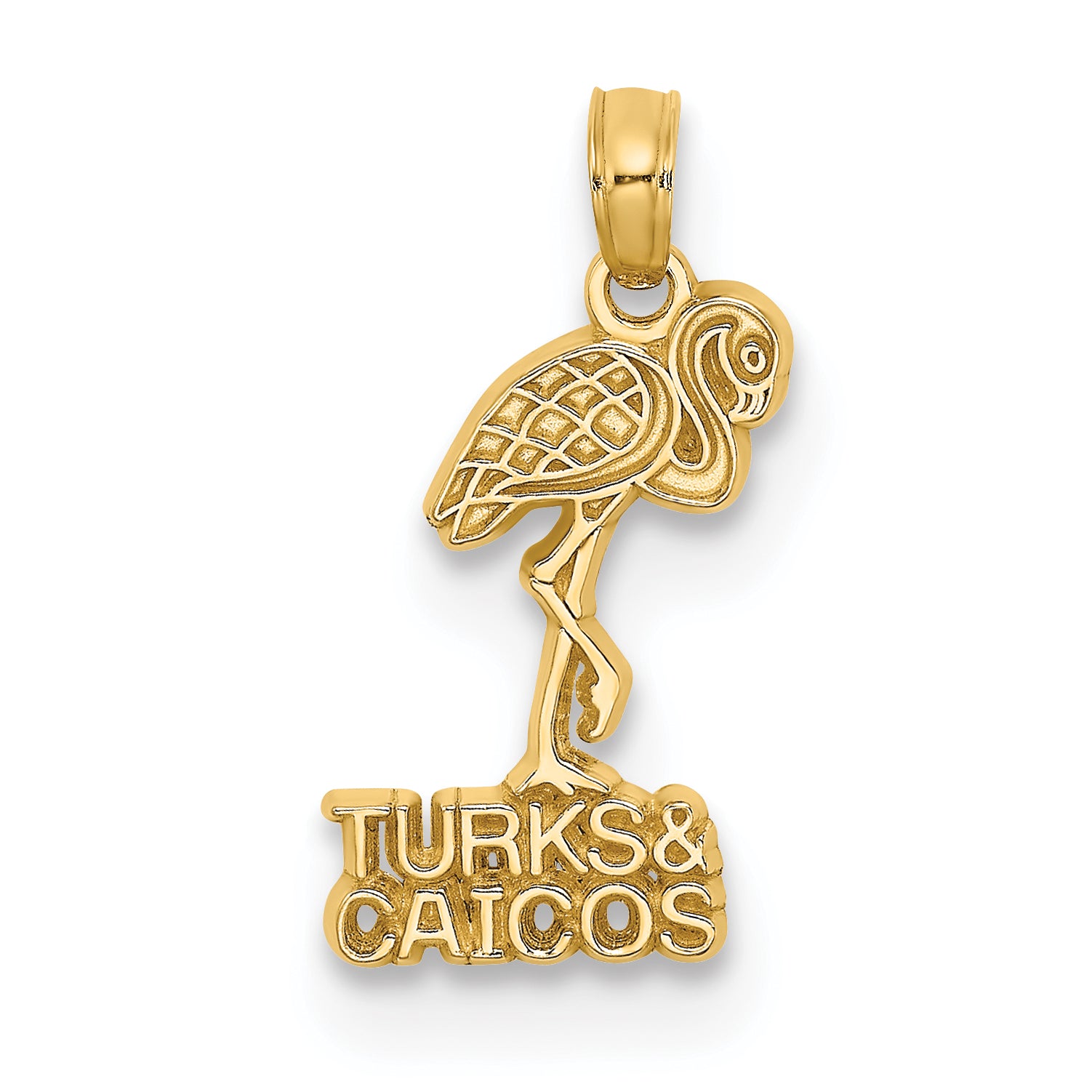 14K TURKS AND CAICOS Flamingo Charm Main image