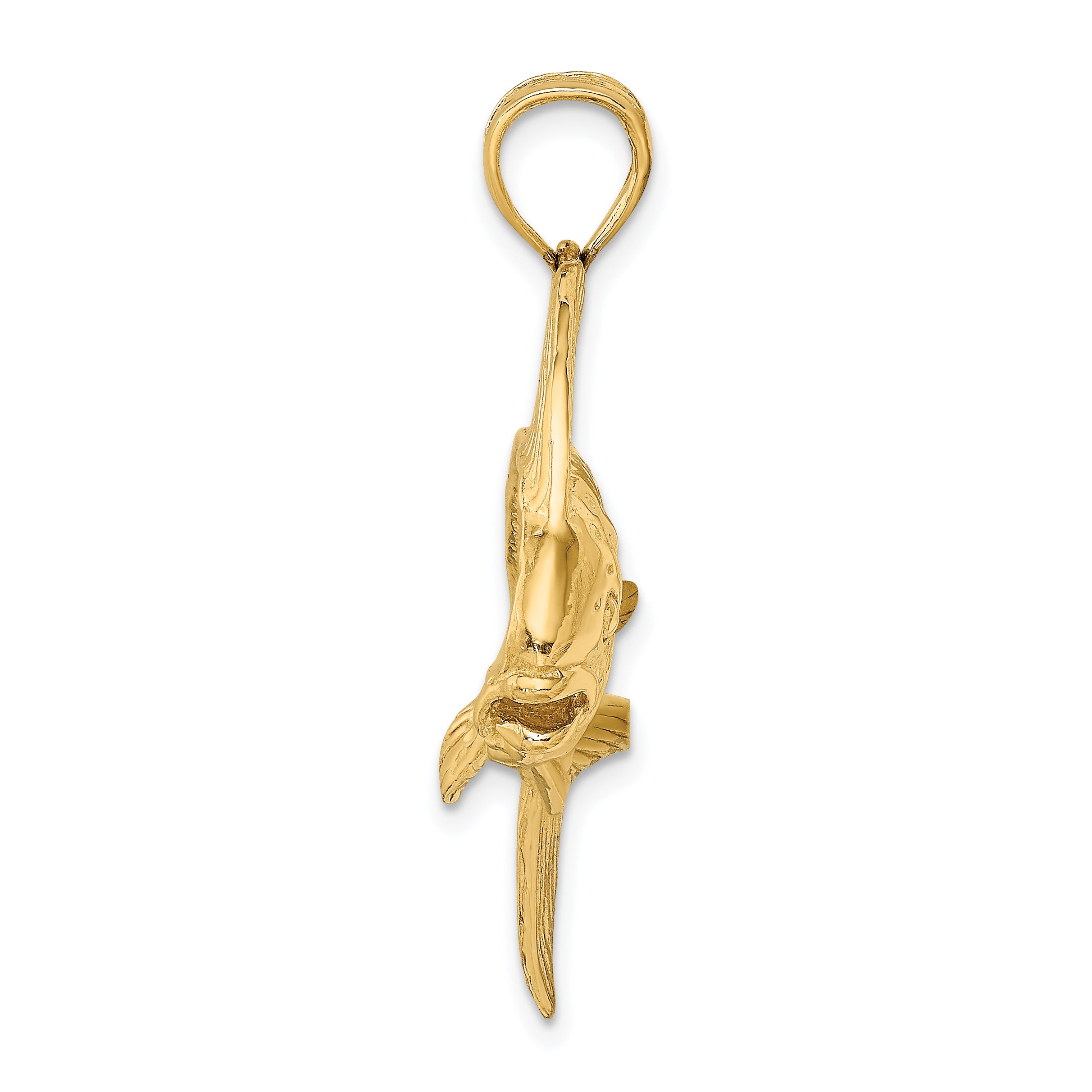 14K Large 2-D Female Dorado (Mahi-Mahi) Charm Secondary image