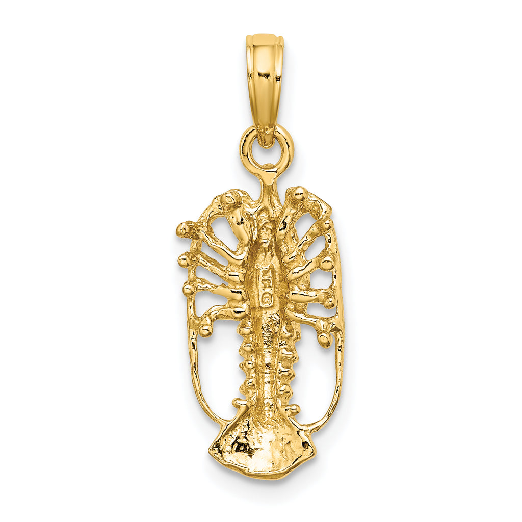14K Florida Lobster with Out Claws Charm