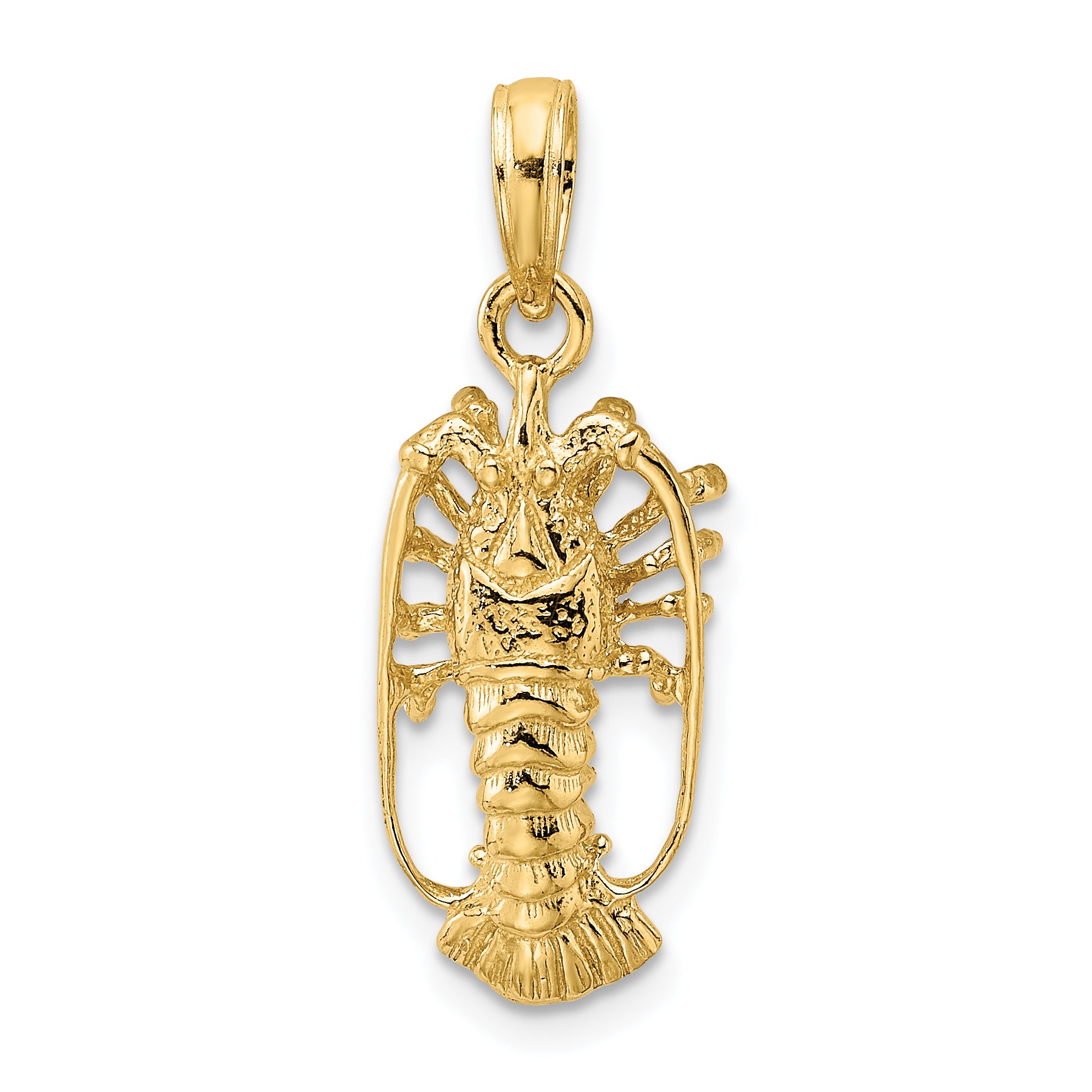 14K Florida Lobster with Out Claws Charm