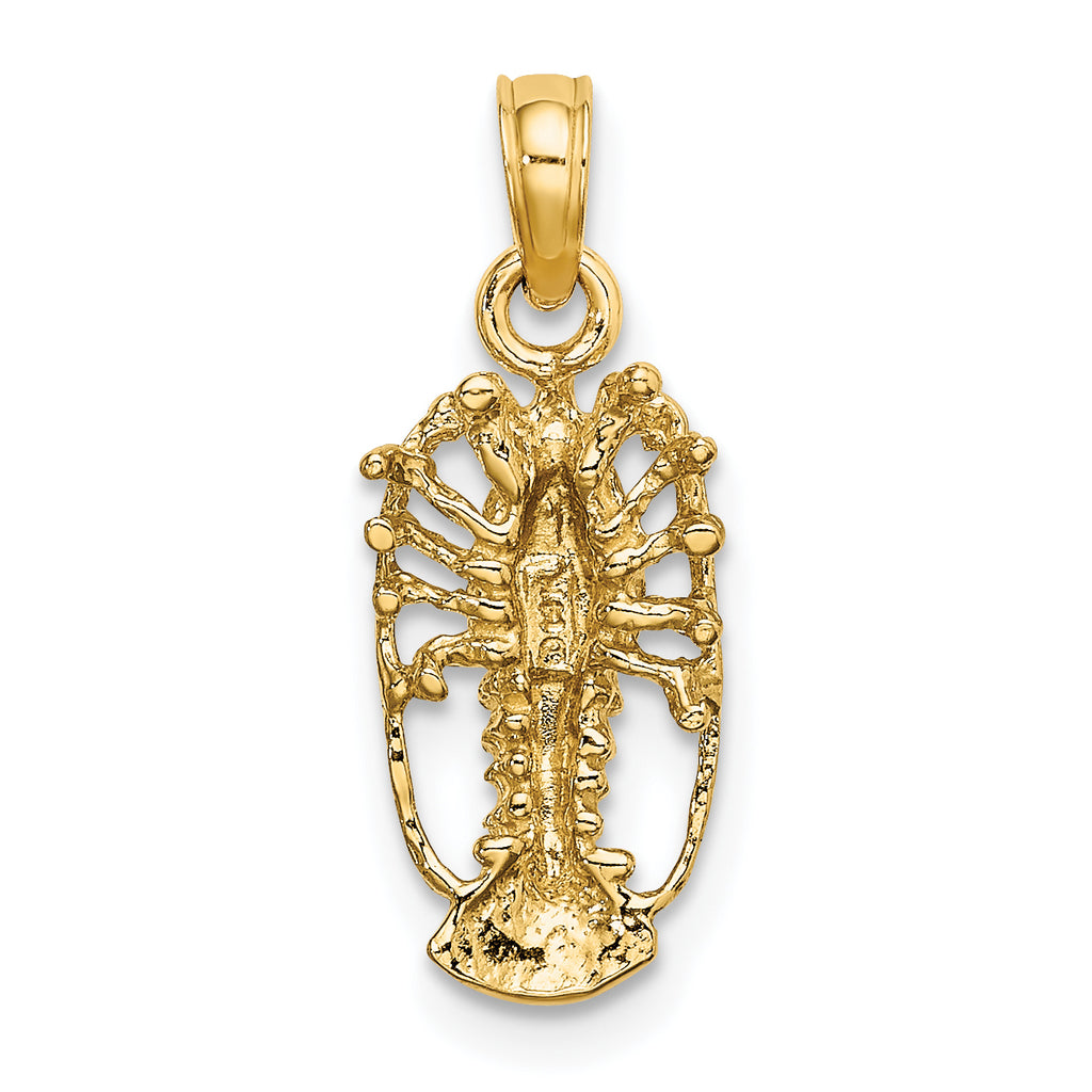 14K Florida Lobster with Out Claws Charm