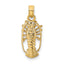 14K Florida Lobster with Out Claws Charm