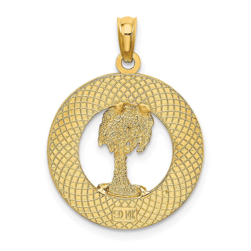 14K BEAUFORT SC Palm Tree Charm