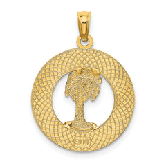 14K BEAUFORT SC Palm Tree Charm