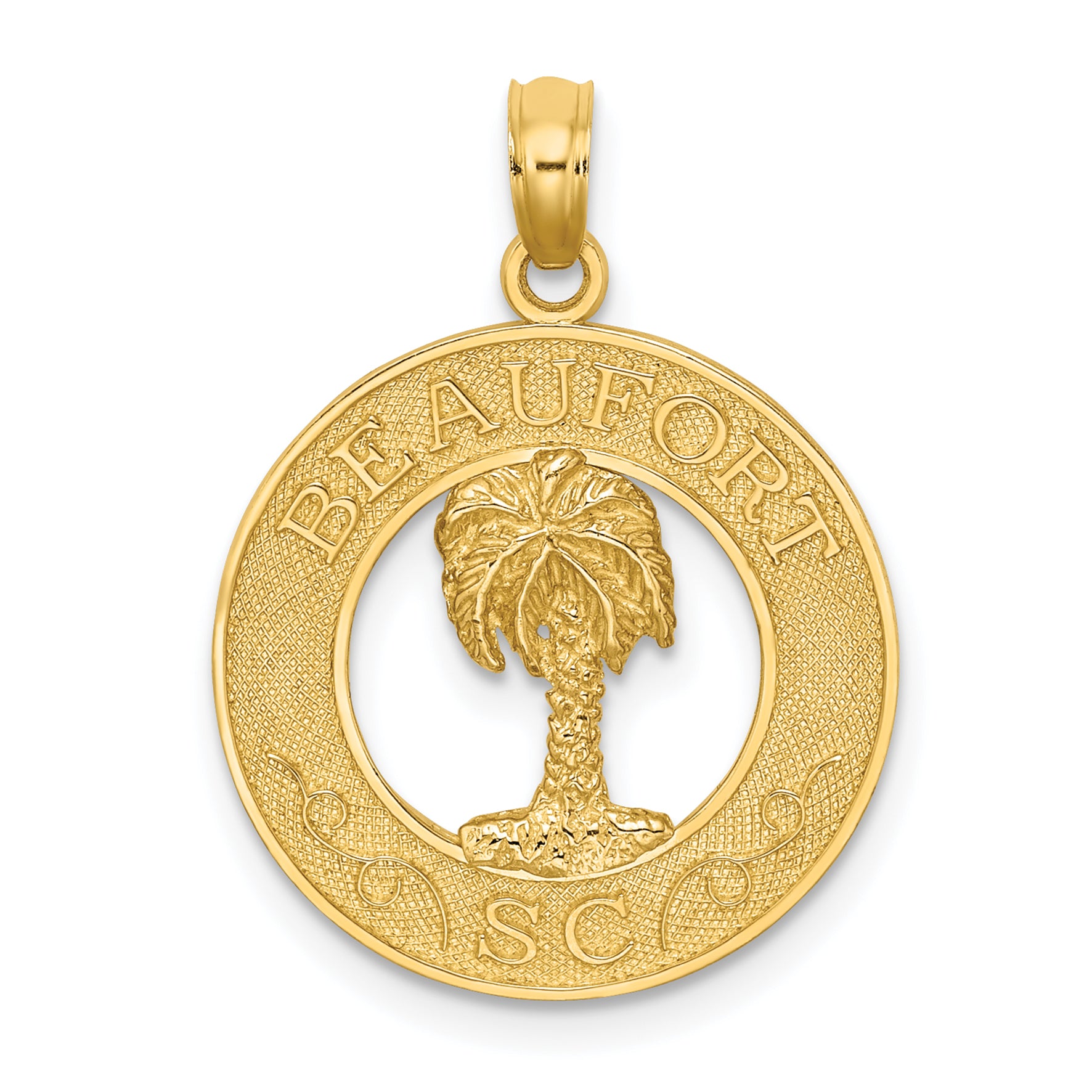 14K BEAUFORT SC Palm Tree Charm Main image