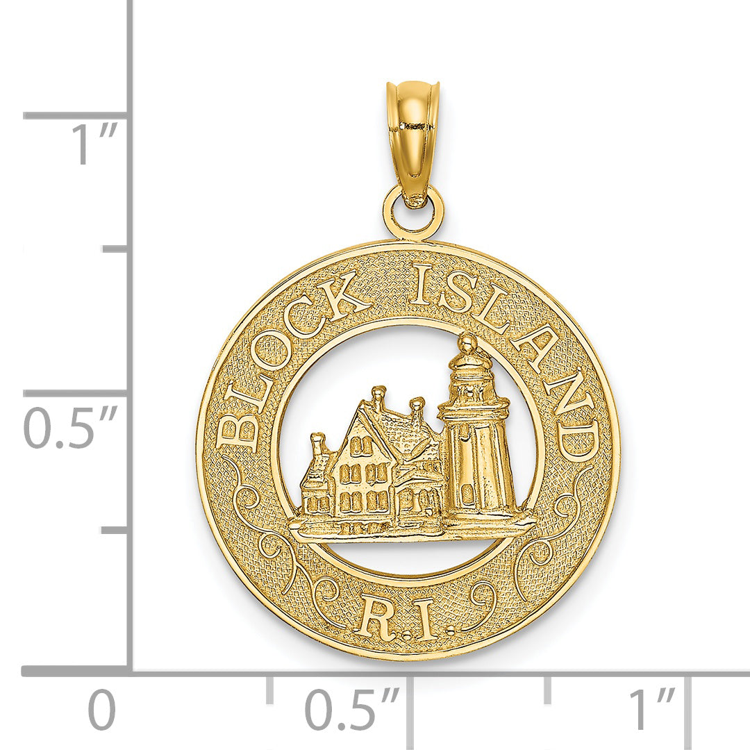 14K BLOCK ISLAND, RI w/ Lighthouse Charm