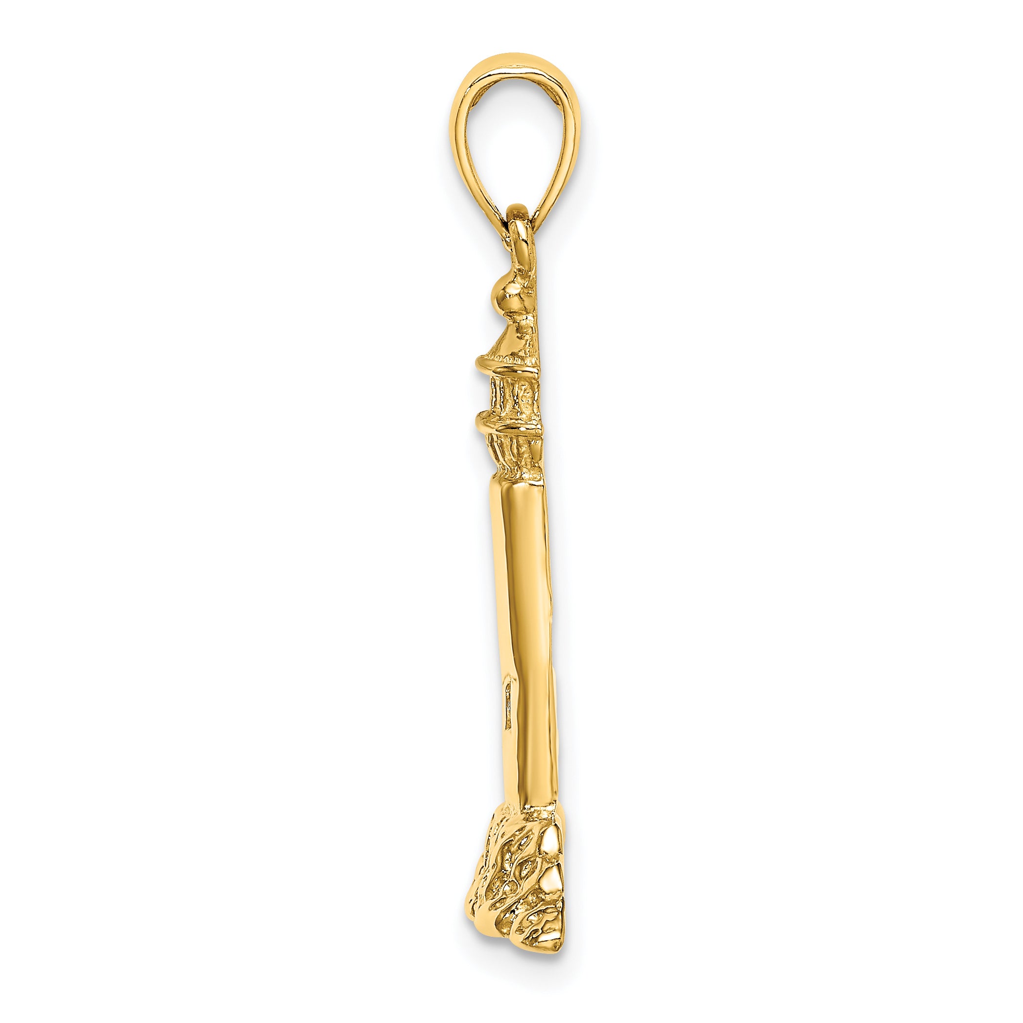 14K Polished Lighthouse Charm Secondary image