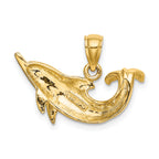 14K Polished Dolphin Charm