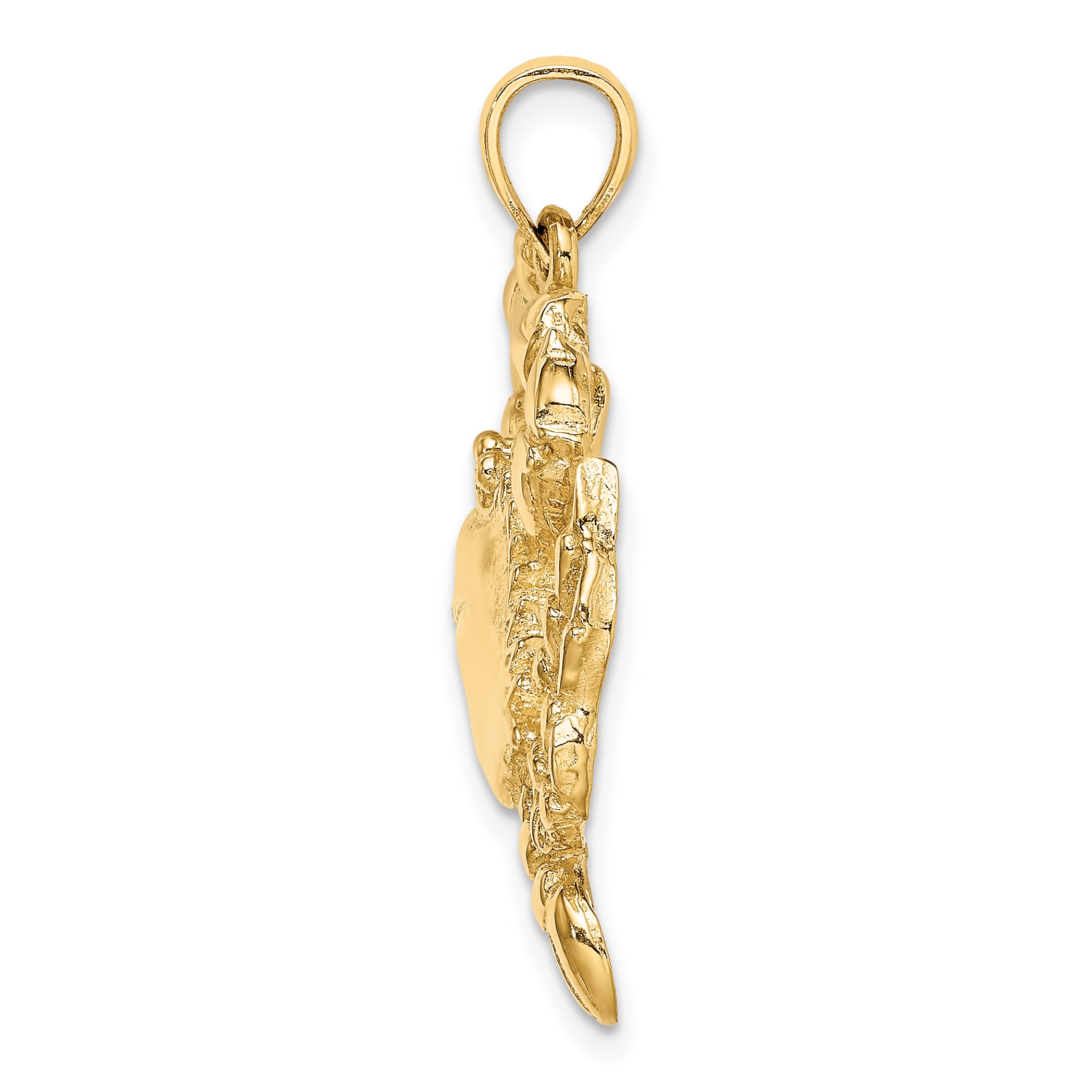 14K Blue Crab Charm Secondary image