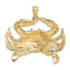 14K Blue Crab Charm