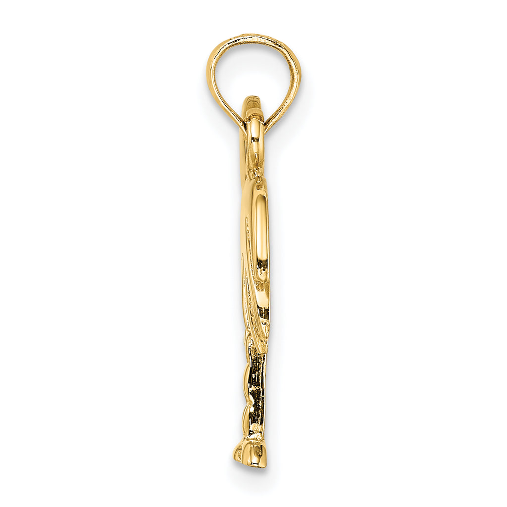 14K Polished Charleston Palm Tree Charm