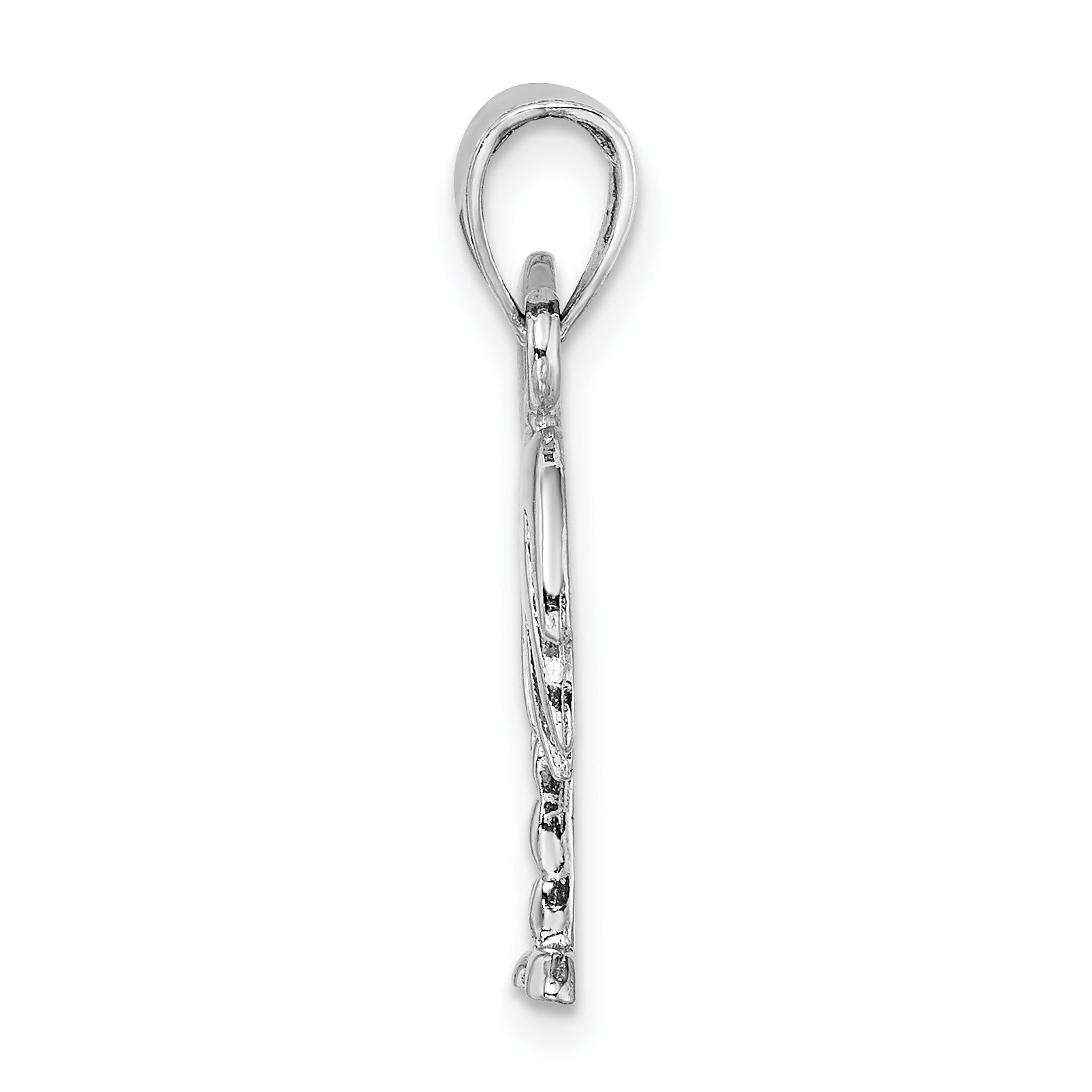 14K White Gold Polished Charleston Palm Tree Charm Secondary image