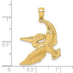 14K Flying Pelican Charm