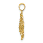 14K Beaded Textured Starfish Charm