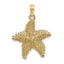 14K Beaded Textured Starfish Charm