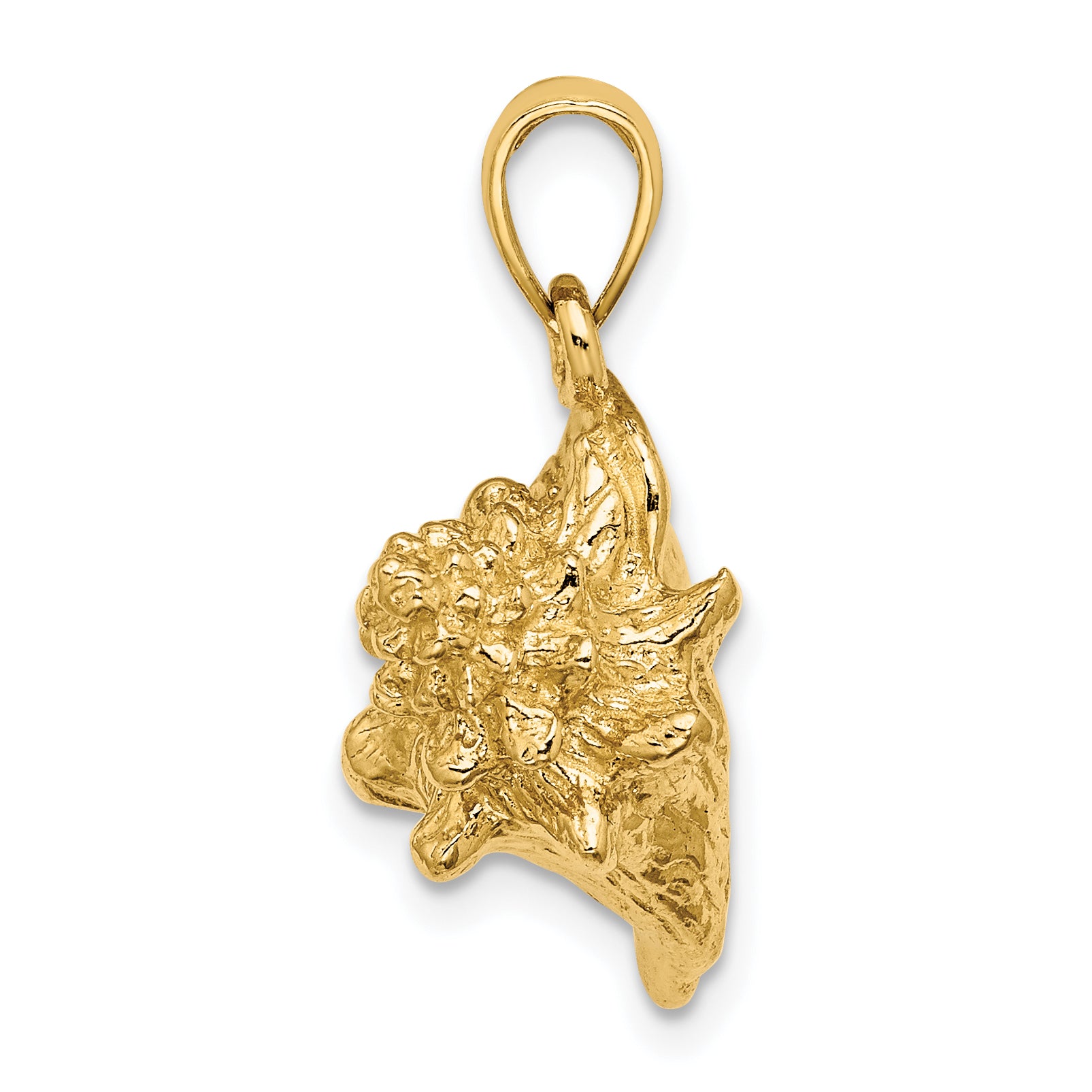 14K 3-D Conch Shell Charm Secondary image