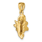 14K 3-D Conch Shell Charm
