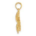 14K Textured Shell Cluster and Starfish Charm