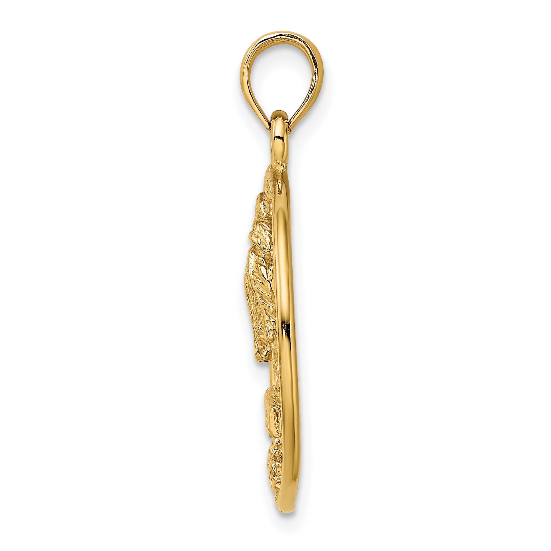 14K MARCO IS. Palm Tree Round Charm Secondary image