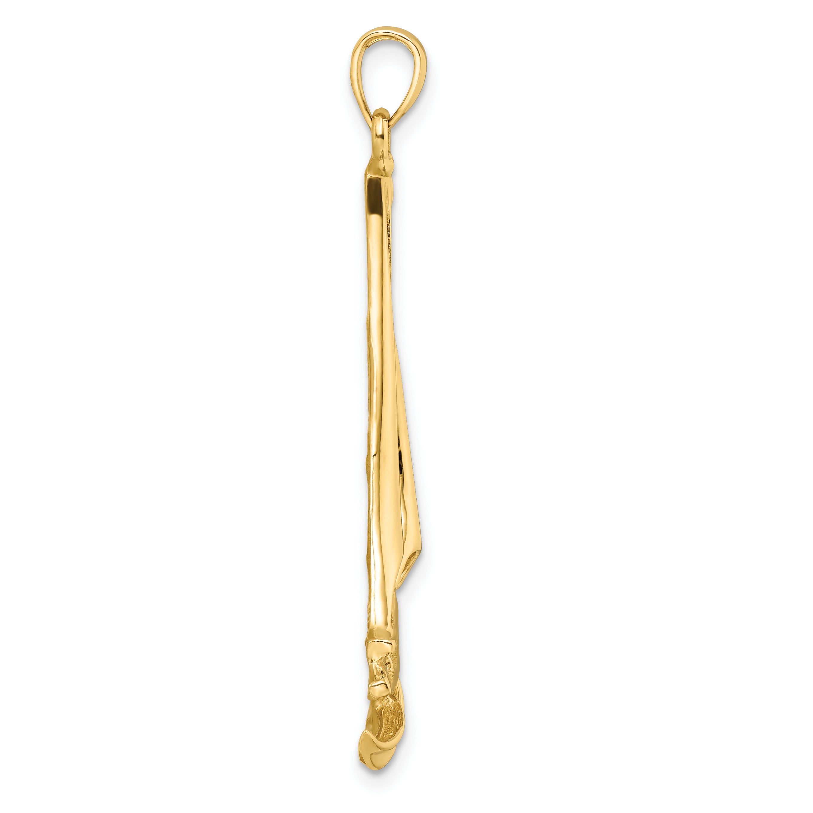 14k Sailboat with Waves Pendant Secondary image