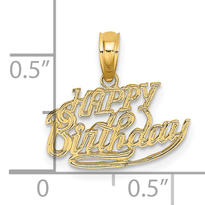 14k Solid Talking HAPPY BIRTHDAY Charm