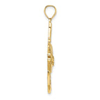14K Textured LARGE ANGELFISH Charm