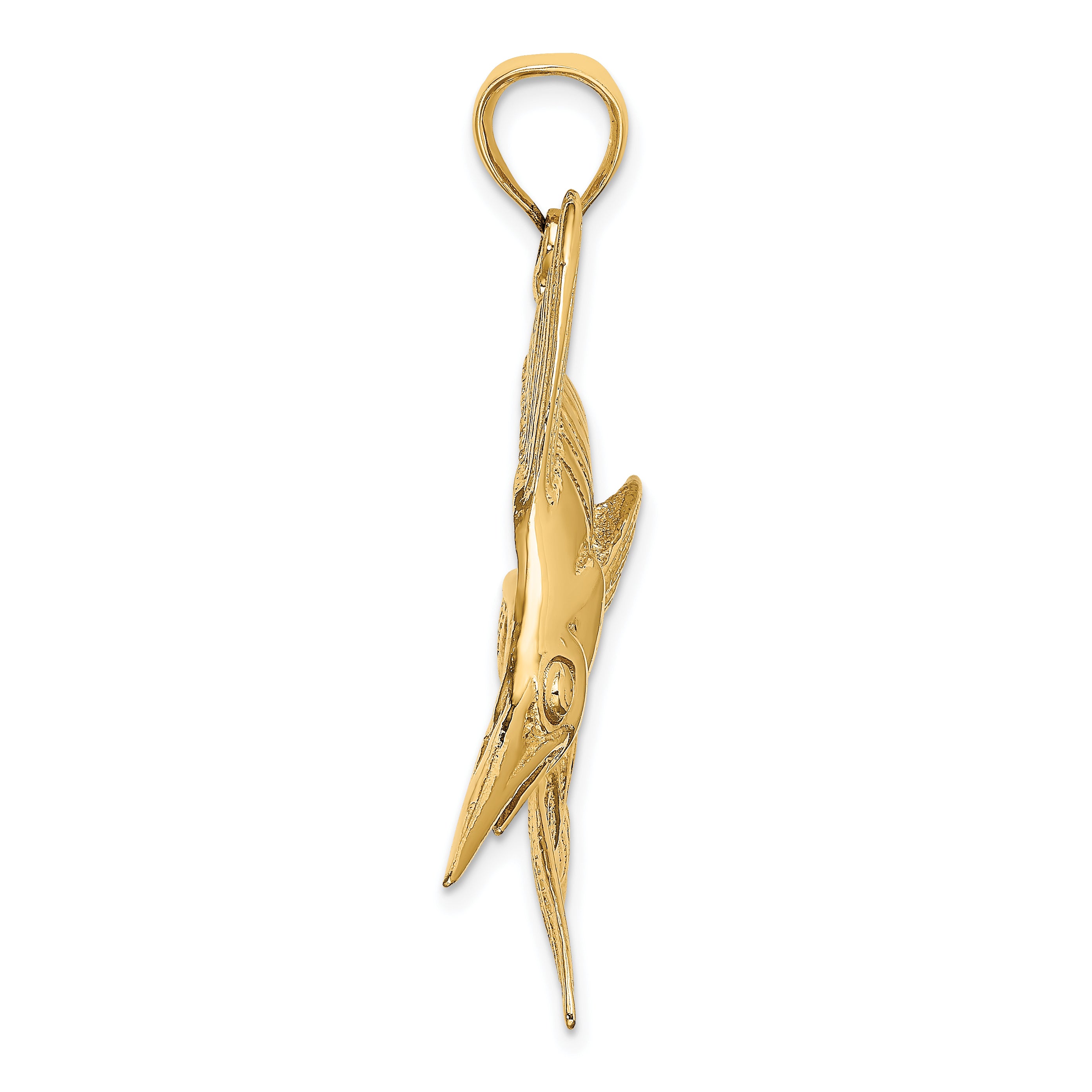 14K 2-D Polished / Satin Blue Marlin Charm Secondary image