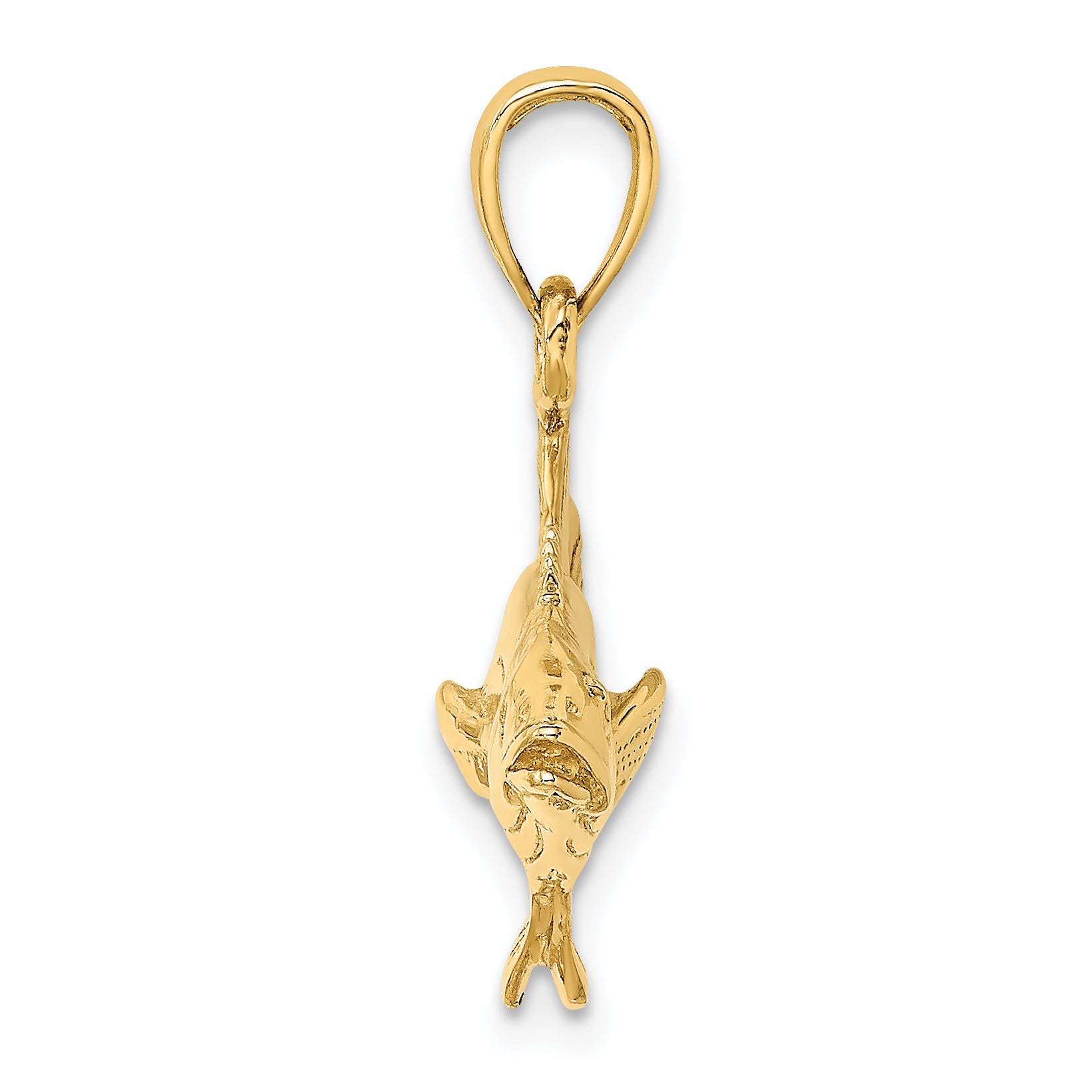 14K 3-D Polished Cobia Fish Charm Secondary image