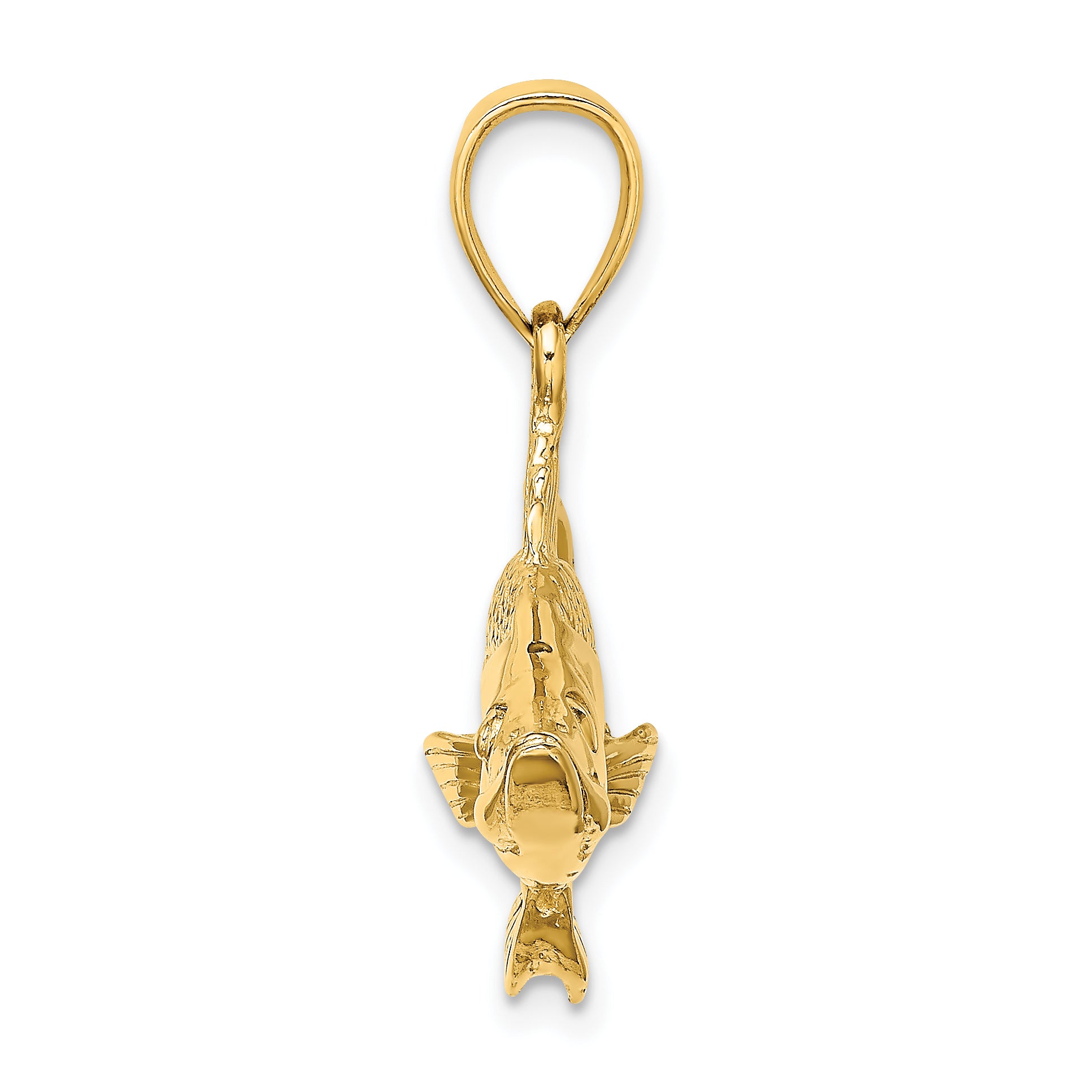 14K 3-D Tarpon Fish Charm Secondary image