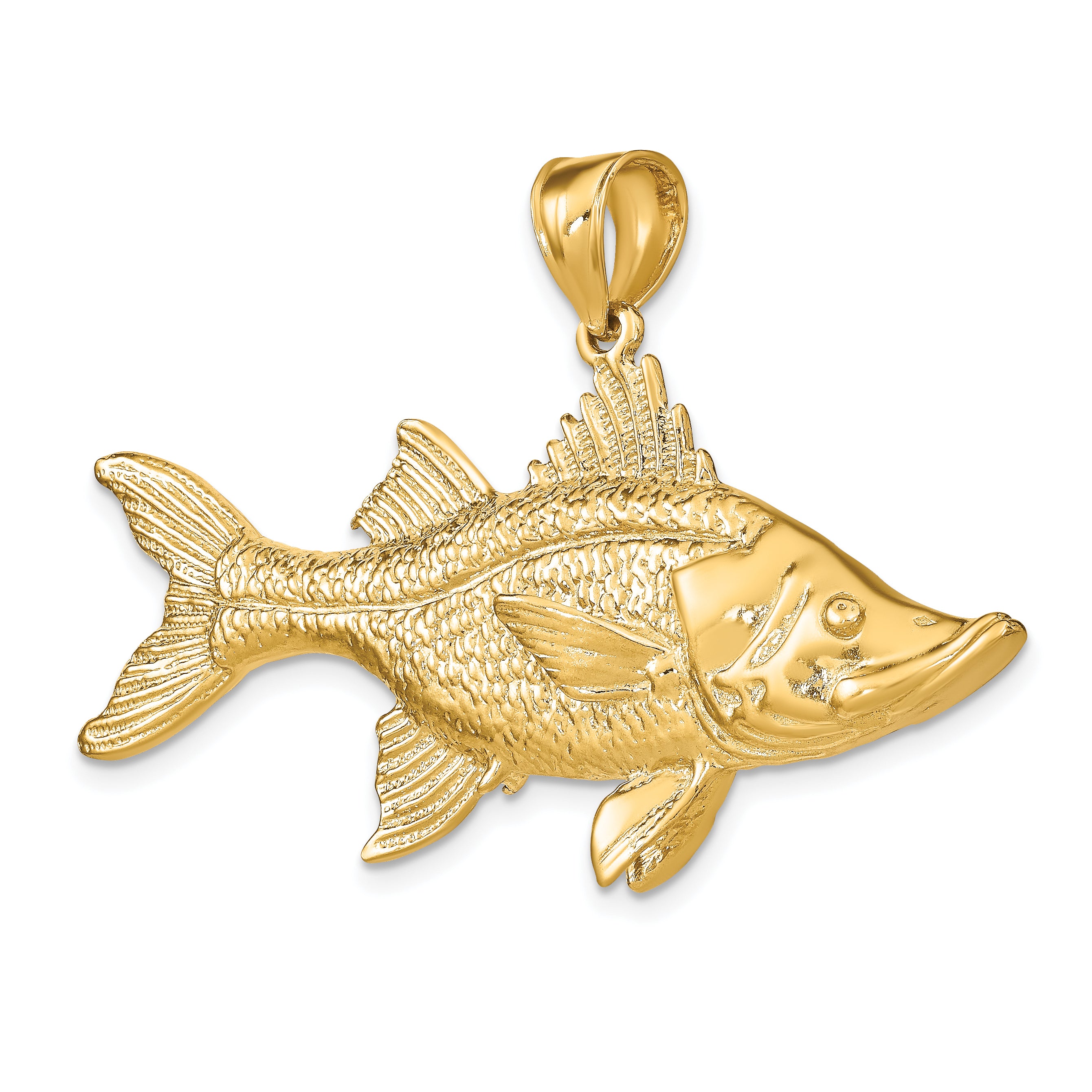 14K 3-D Tarpon Fish Charm