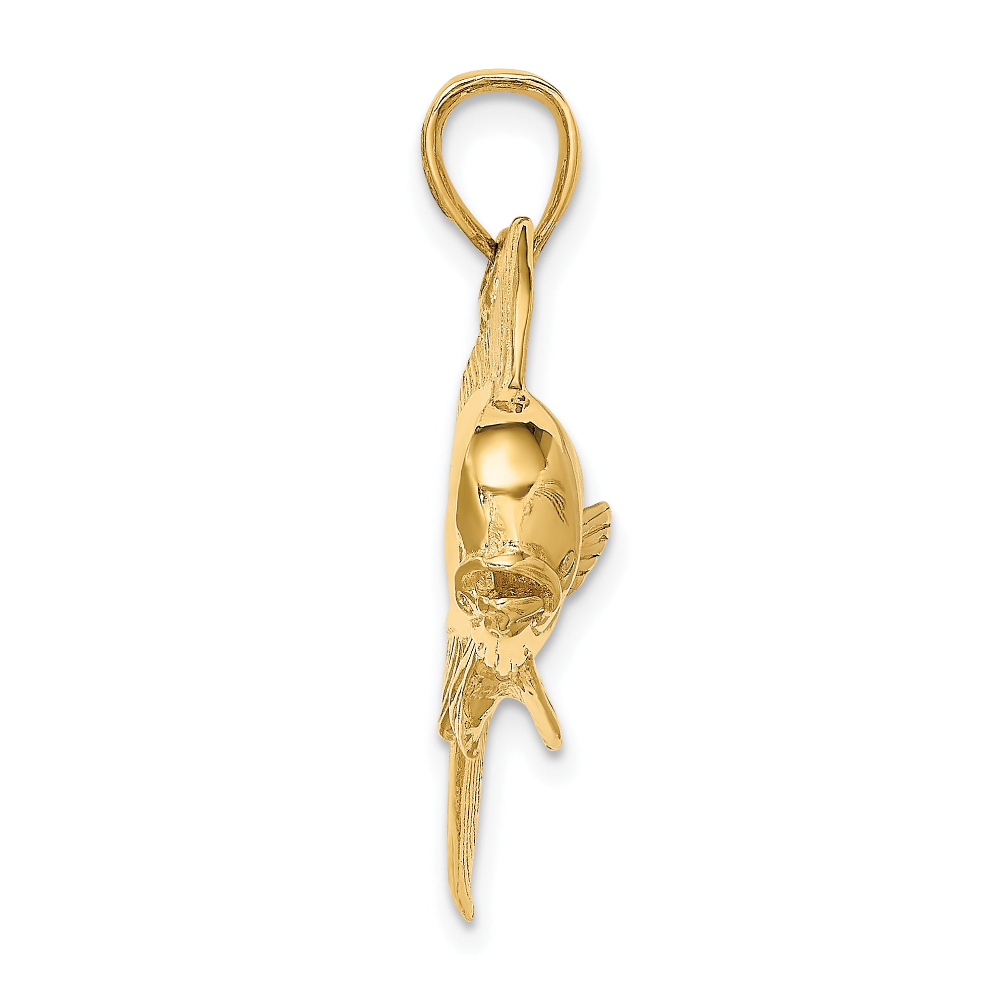 14K 2-D Male Dorado (Mahi-Mahi) Charm Secondary image