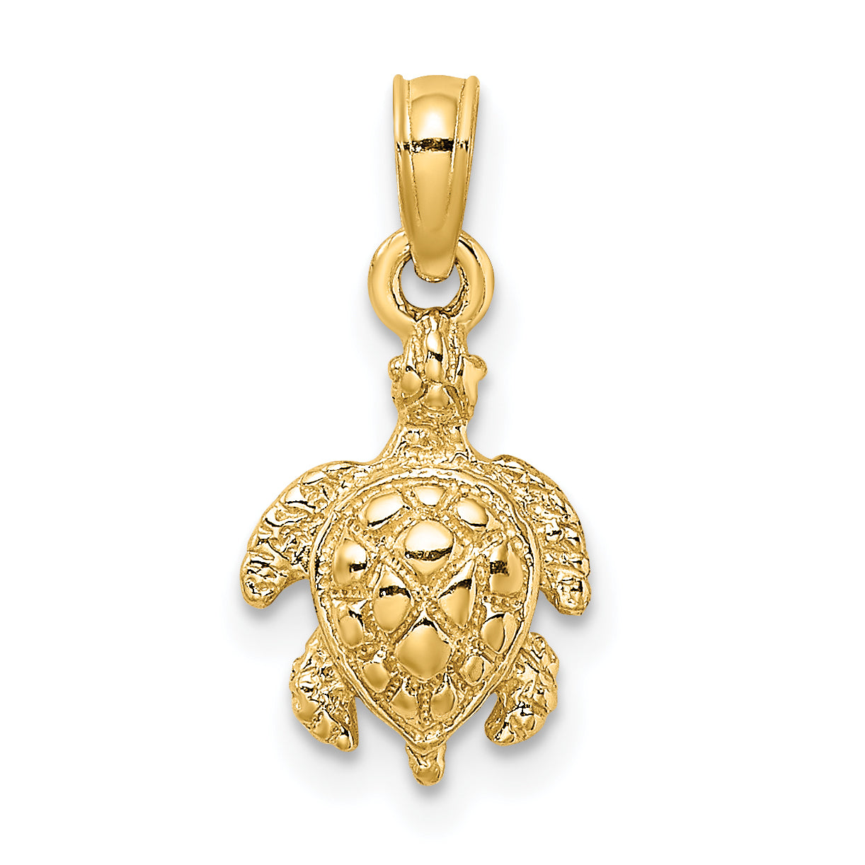 14K Textured Sea Turtle Charm Main image