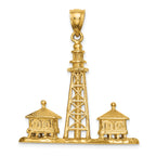 14K 3D SANIBEL ISLAND Lighthouse Charm