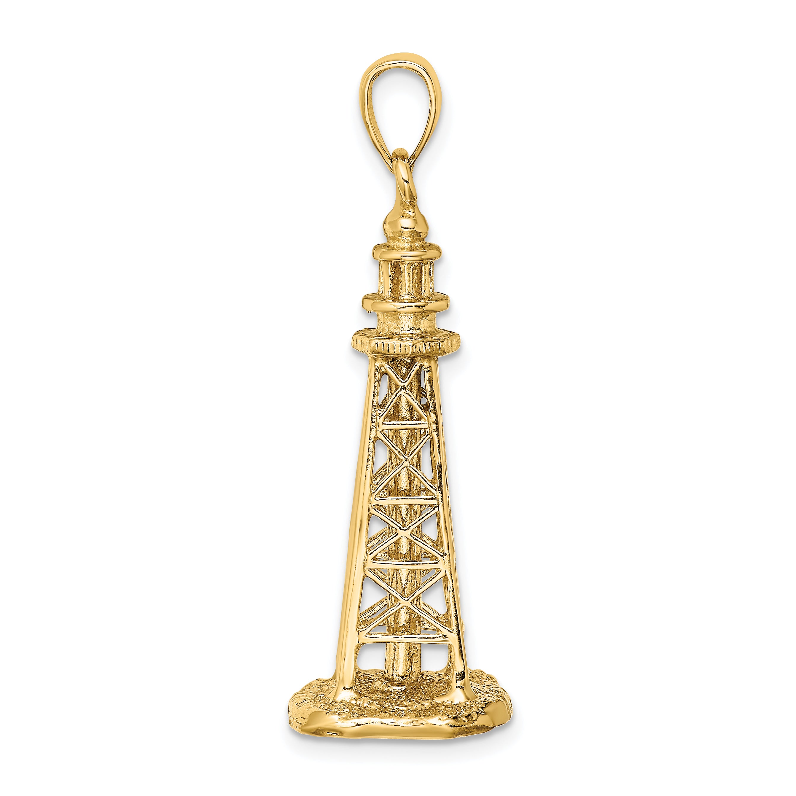 14K 3D SANIBEL ISLAND Lighthouse Charm Secondary image