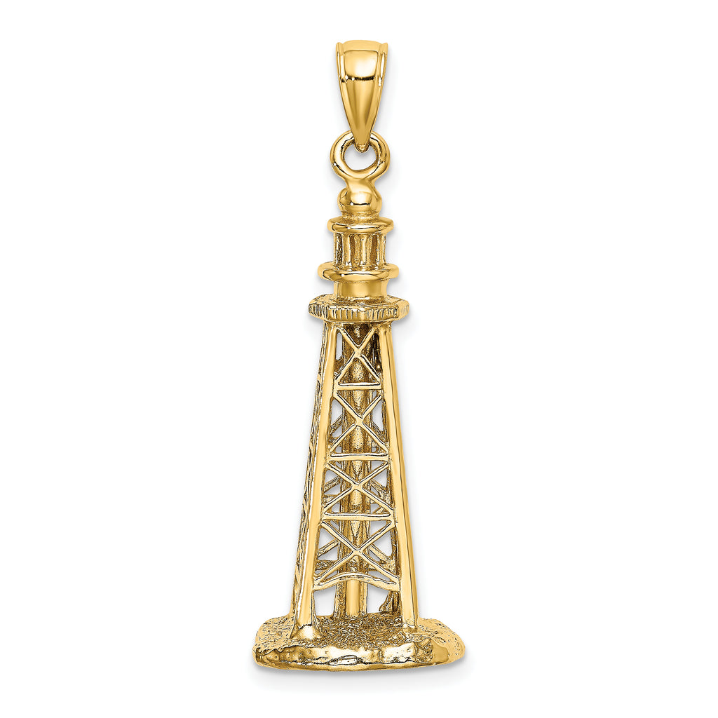 14K 3D SANIBEL ISLAND Lighthouse Charm