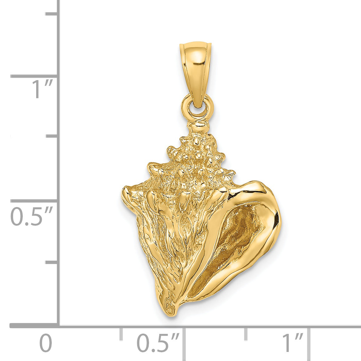 14K Conch Shell Charm