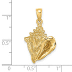 14K Conch Shell Charm