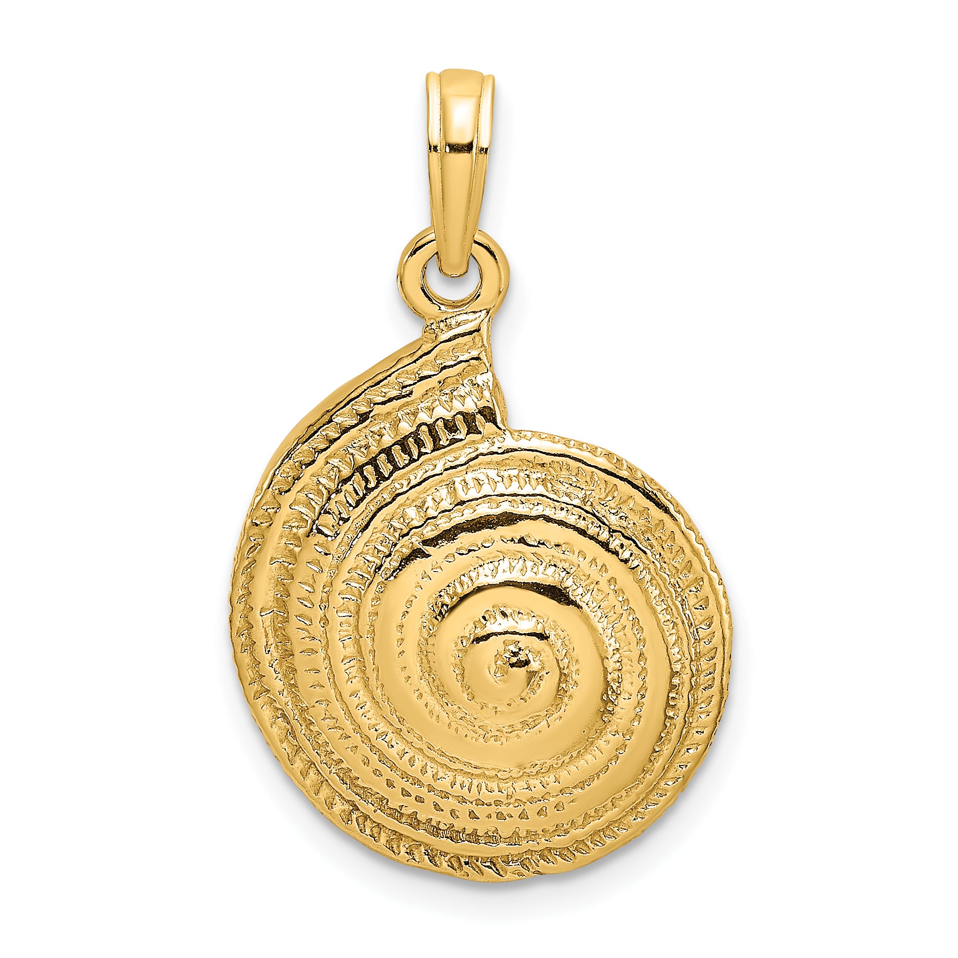 14K Textured Troca Shell Charm Main image