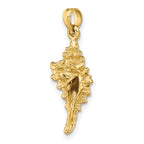14K 3-D Conch Shell Charm