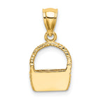 14K 2-D Flat Back Basket Charm