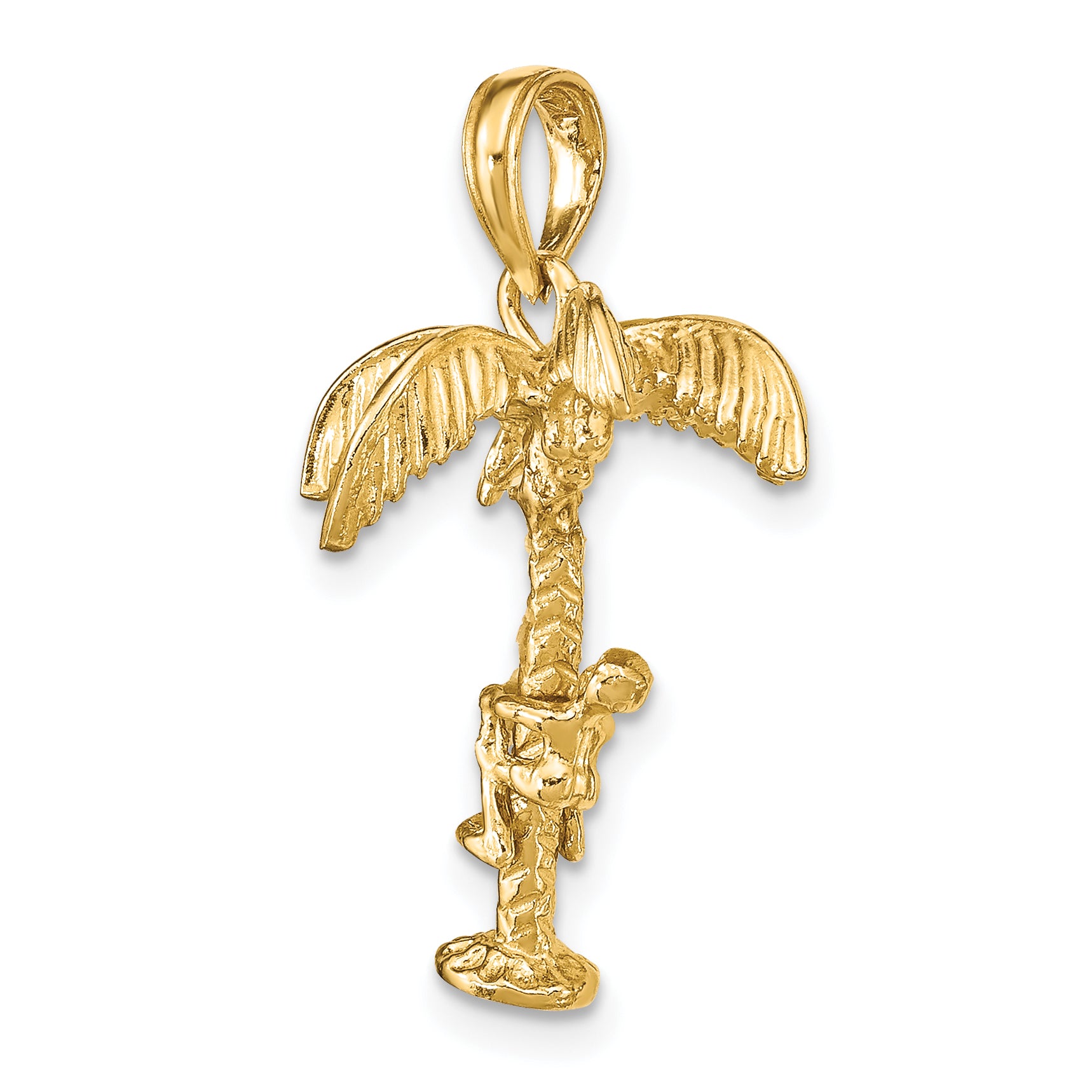 14K 3-D Palm Tree W/Moveable Man Charm