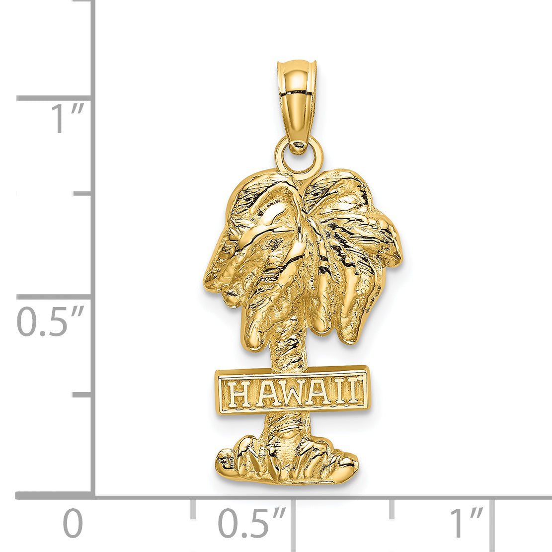 14K HAWAII Palm Tree Charm
